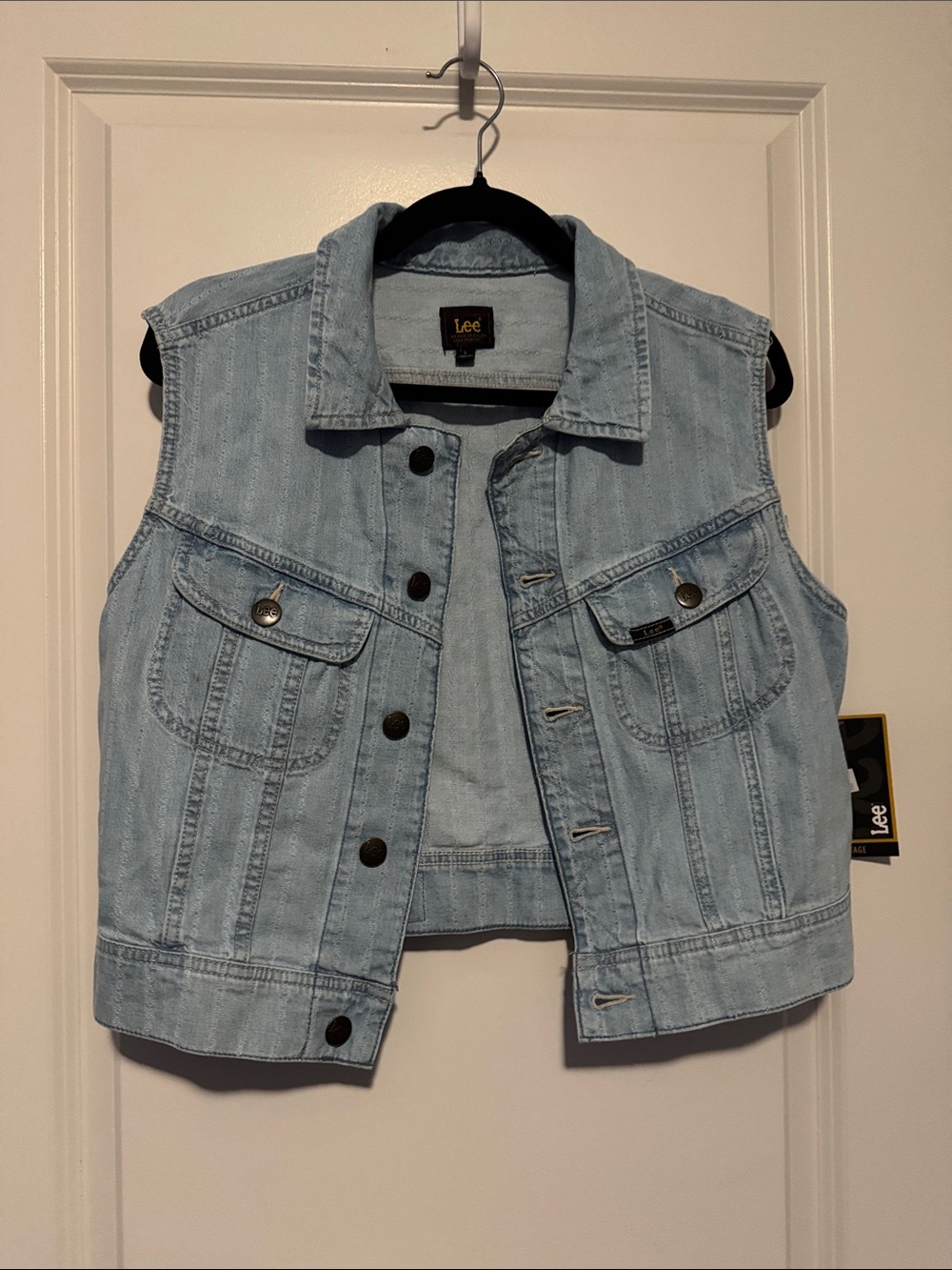 Lee Light Wash Sleeveless Denim Vest